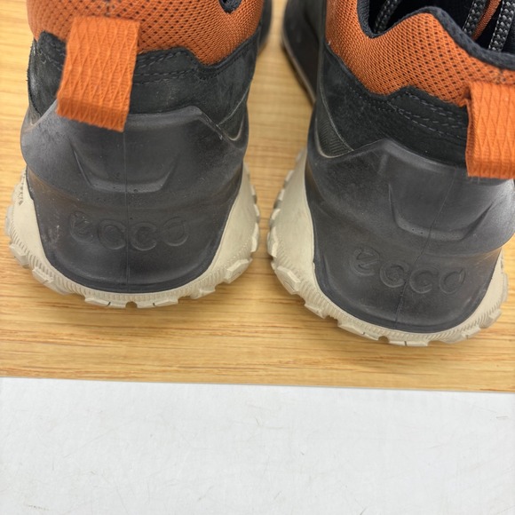 ECCO Mens 9 Biom Waterproof Trail Running Shoes Orange Black Michelin Sole - Picture 10 of 13